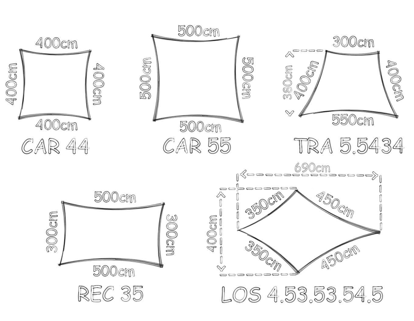 dimensions de voile d'ombrage charlie mobilier extérieur